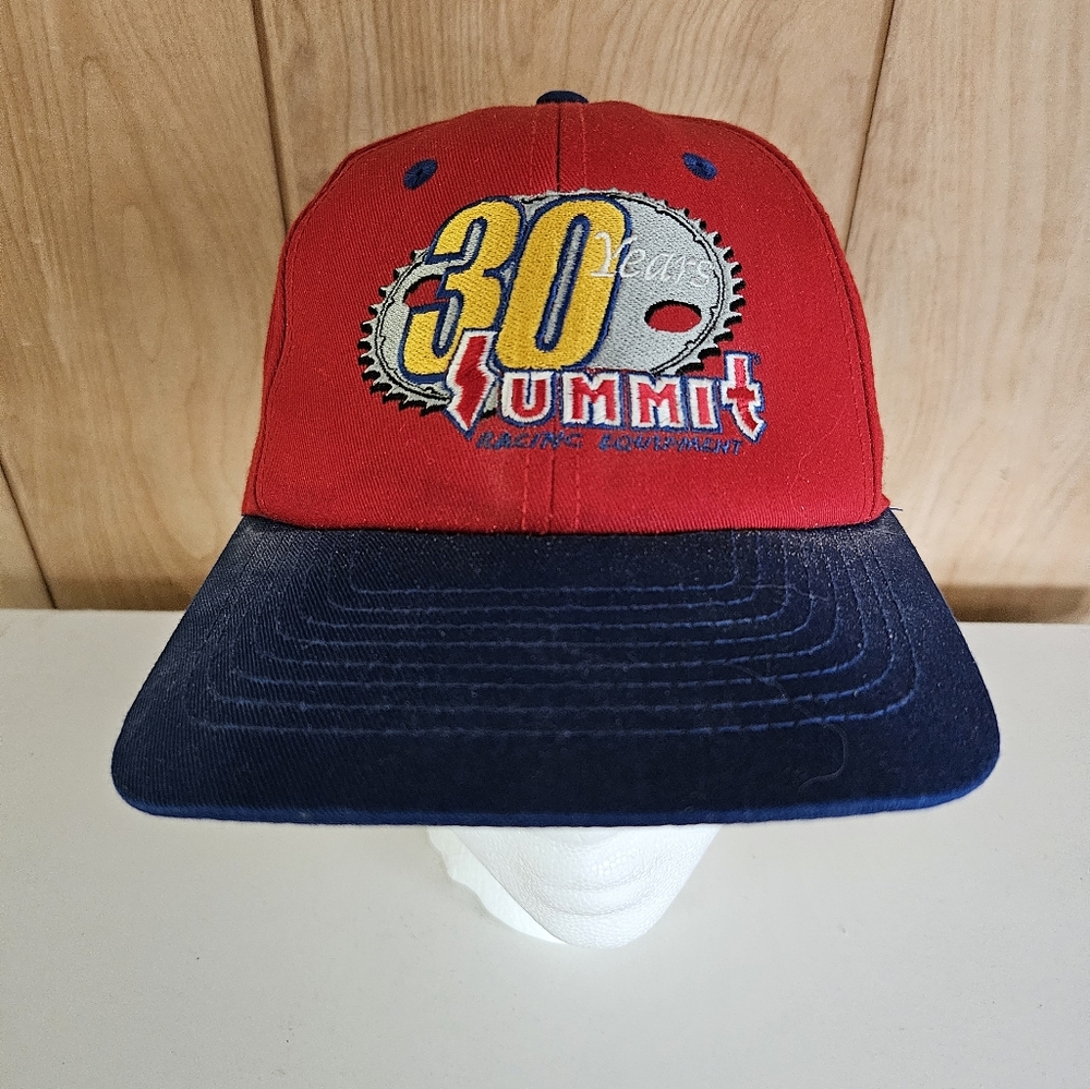 Vintage Summit Racing 30 Years Anniversary Snapback Hat In Red OSFM Made In USA